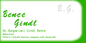 bence gindl business card